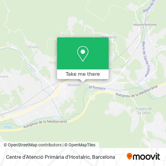 Centre d'Atenció Primària d'Hostalric map