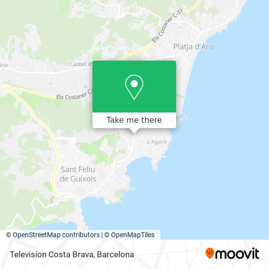 Television Costa Brava map