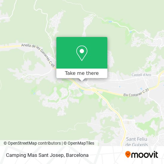 mapa Camping Mas Sant Josep