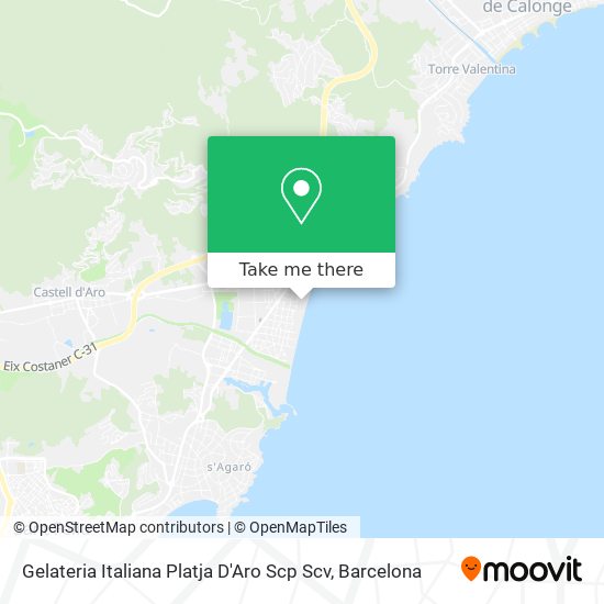 mapa Gelateria Italiana Platja D'Aro Scp Scv