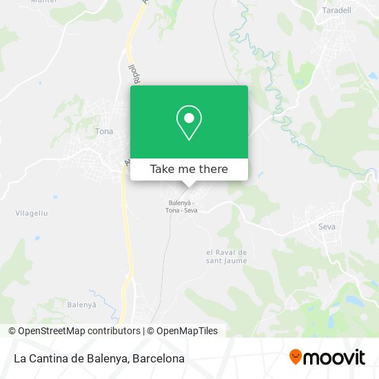 La Cantina de Balenya map