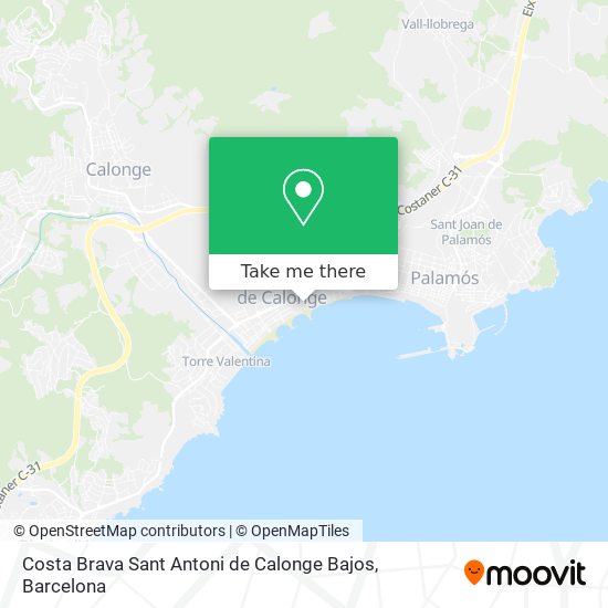 Costa Brava Sant Antoni de Calonge Bajos map