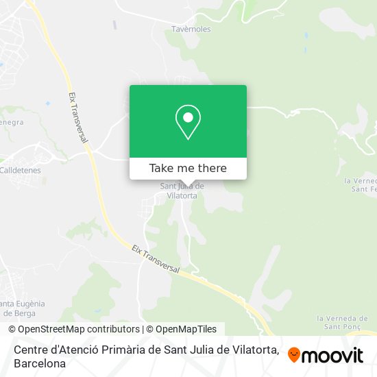 mapa Centre d'Atenció Primària de Sant Julia de Vilatorta