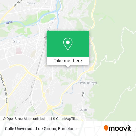mapa Calle Universidad de Girona