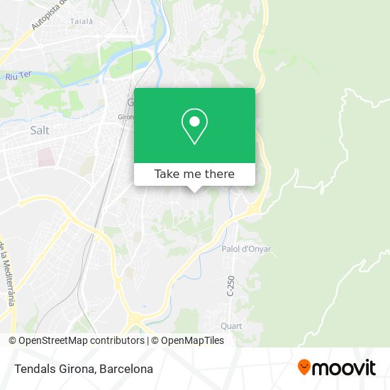 Tendals Girona map