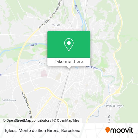 mapa Iglesia Monte de Sion Girona