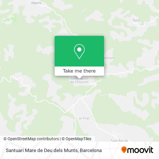 Santuari Mare de Deu dels Munts map