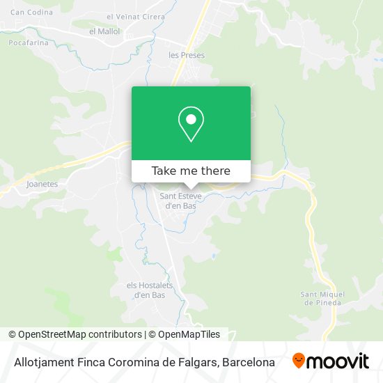 Allotjament Finca Coromina de Falgars map