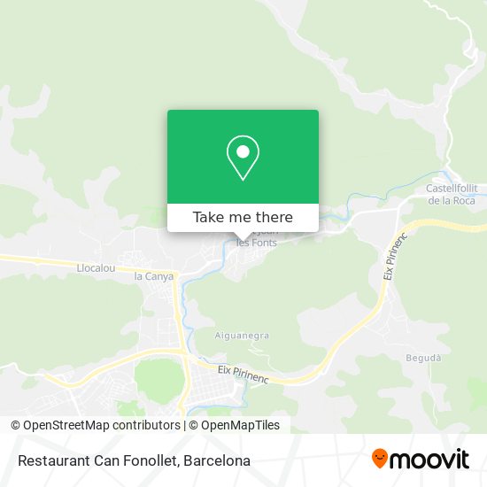 mapa Restaurant Can Fonollet