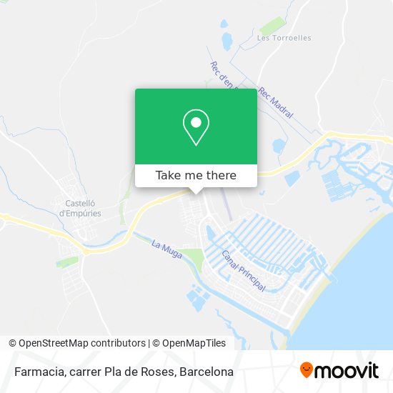 Farmacia, carrer Pla de Roses map