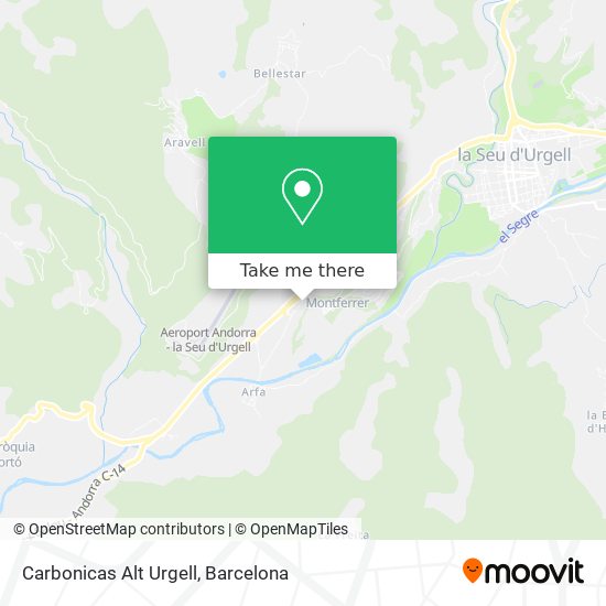 Carbonicas Alt Urgell map