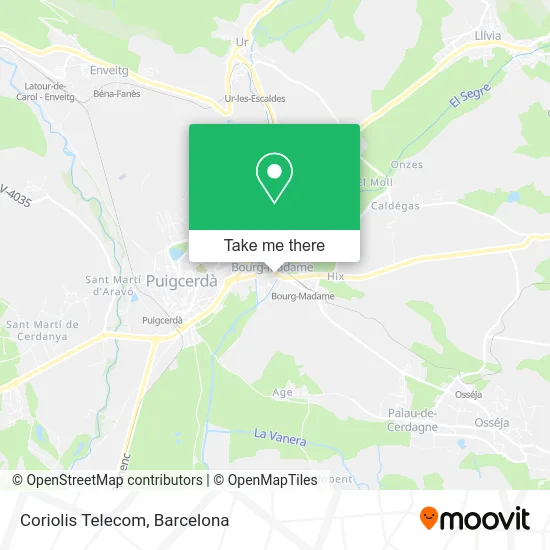 Coriolis Telecom map