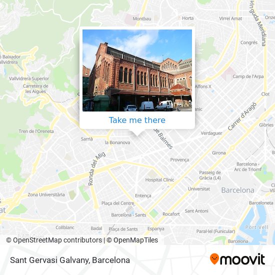 mapa Sant Gervasi Galvany