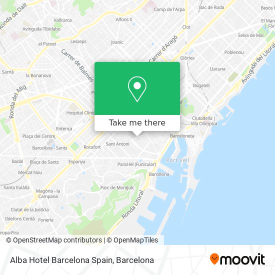 Alba Hotel Barcelona Spain map