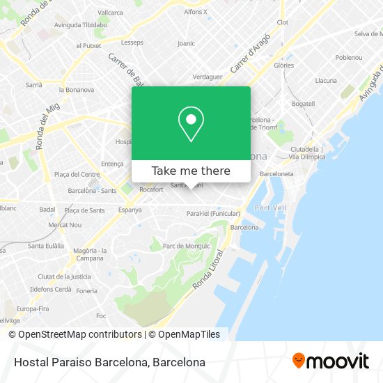Hostal Paraiso Barcelona map