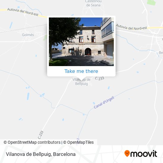 Vilanova de Bellpuig map