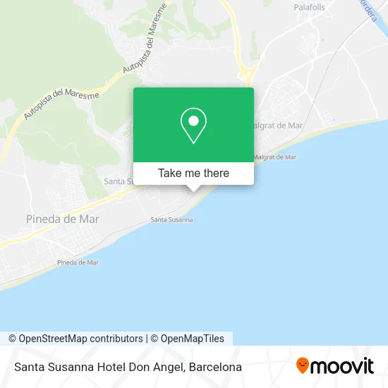 Santa Susanna Hotel Don Angel map