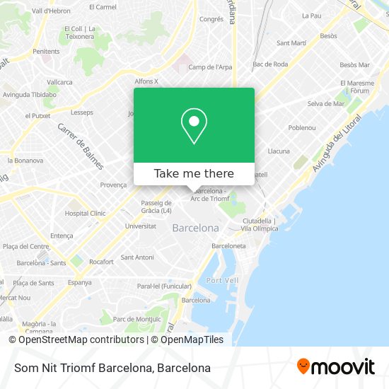 Som Nit Triomf Barcelona map