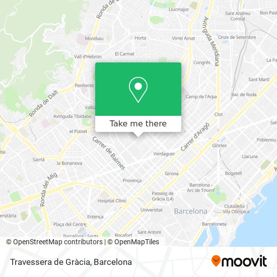 Travessera de Gràcia map