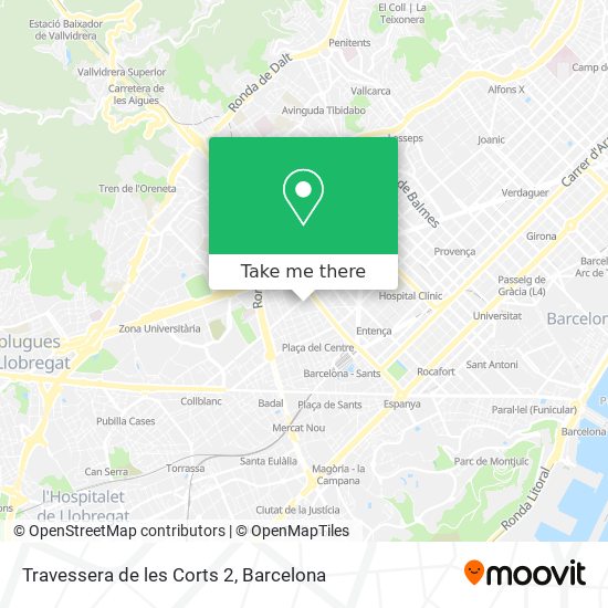 Travessera de les Corts 2 map