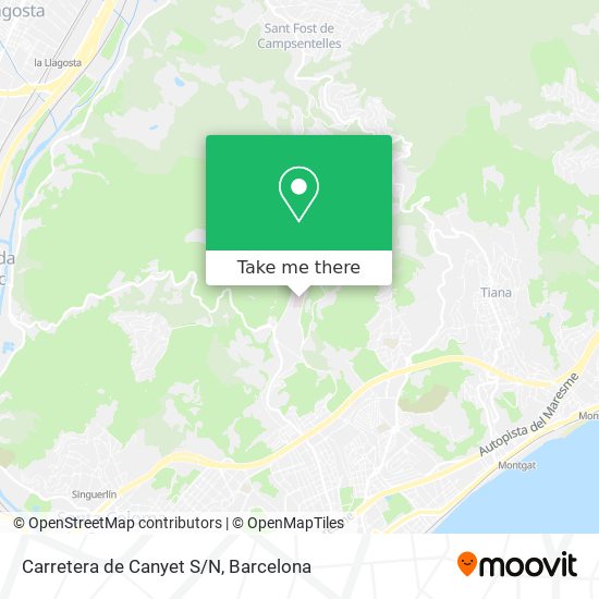 mapa Carretera de Canyet S/N