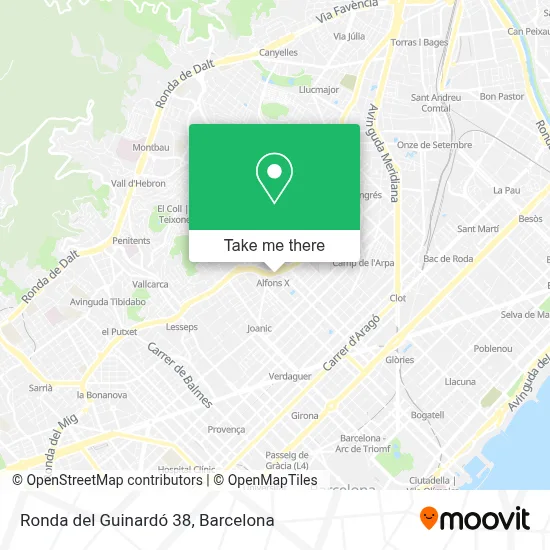Ronda del Guinardó 38 map
