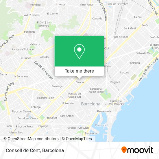 Consell de Cent map
