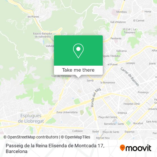 Passeig de la Reina Elisenda de Montcada 17 map