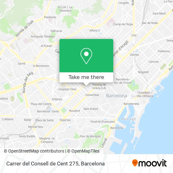 Carrer del Consell de Cent 275 map