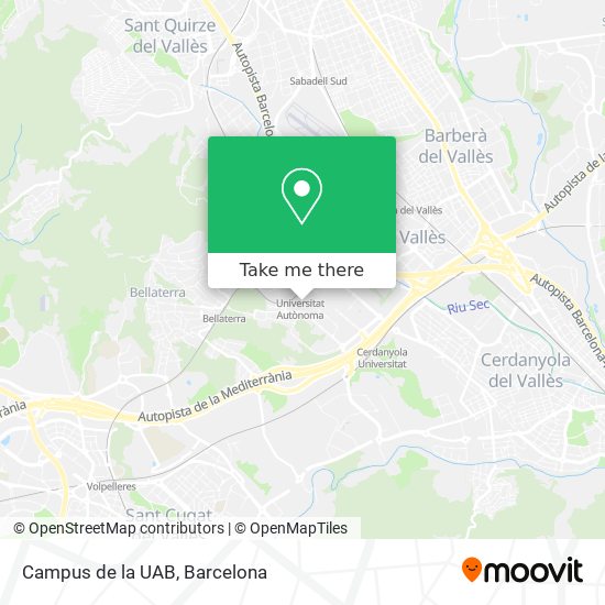 mapa Campus de la UAB