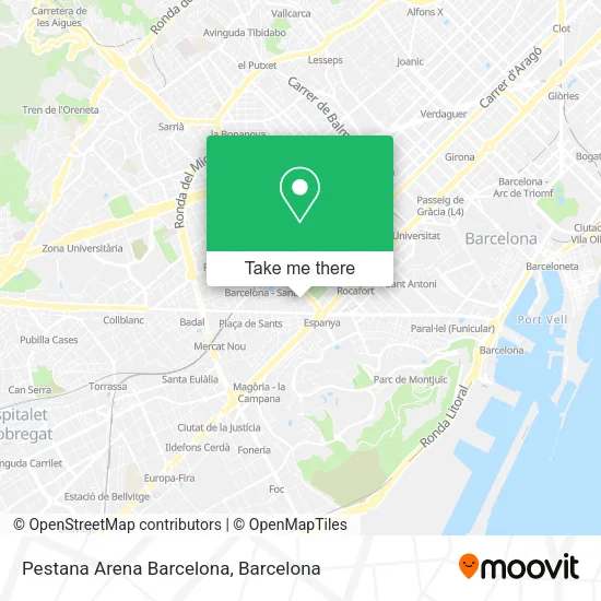 Pestana Arena Barcelona map