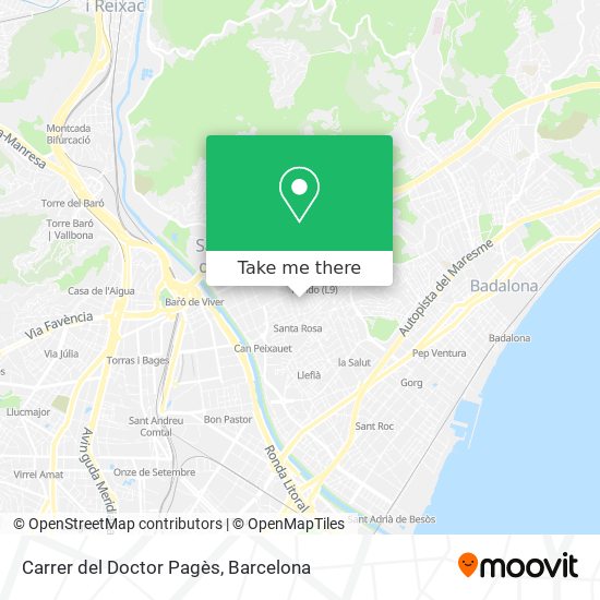 mapa Carrer del Doctor Pagès