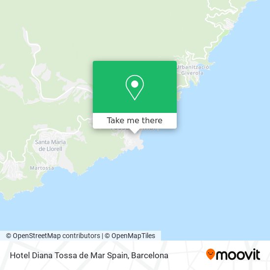 Hotel Diana Tossa de Mar Spain map