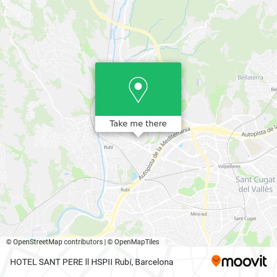 HOTEL SANT PERE ll HSPII Rubí map
