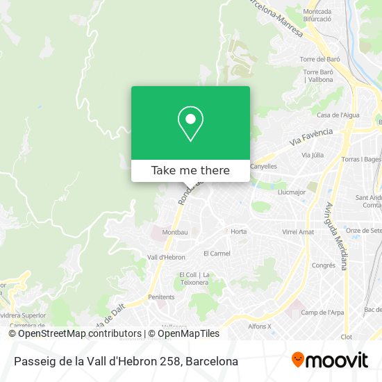 Passeig de la Vall d'Hebron 258 map