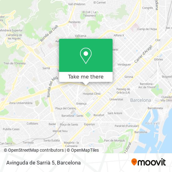 Avinguda de Sarrià 5 map