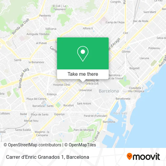 Carrer d'Enric Granados 1 map