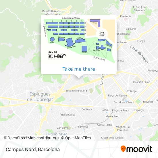 mapa Campus Nord