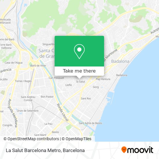 mapa La Salut Barcelona Metro