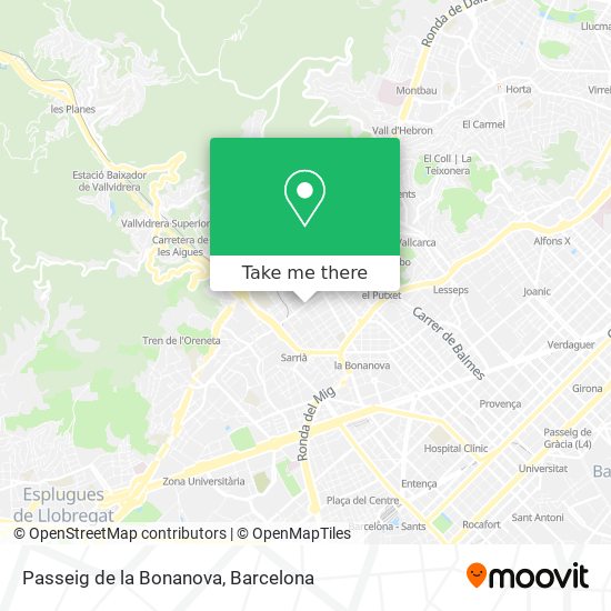 Passeig de la Bonanova map