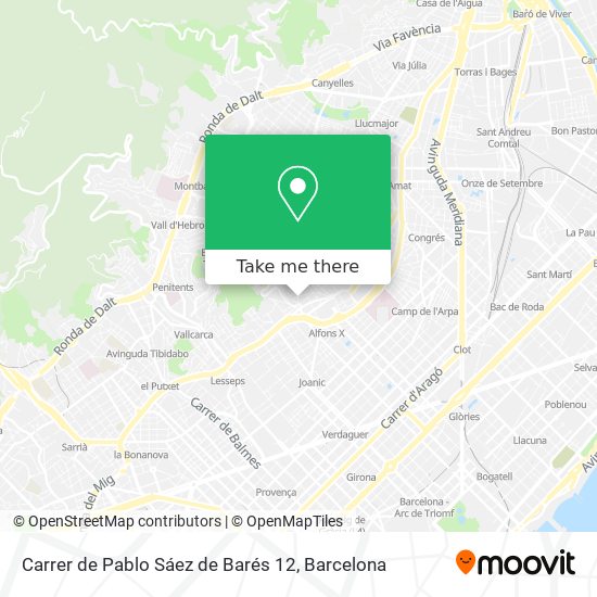 Carrer de Pablo Sáez de Barés 12 map