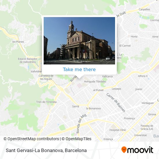 mapa Sant Gervasi-La Bonanova