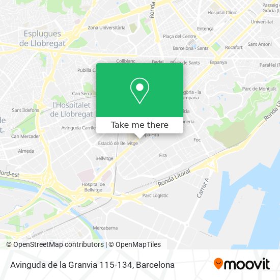 Avinguda de la Granvia 115-134 map