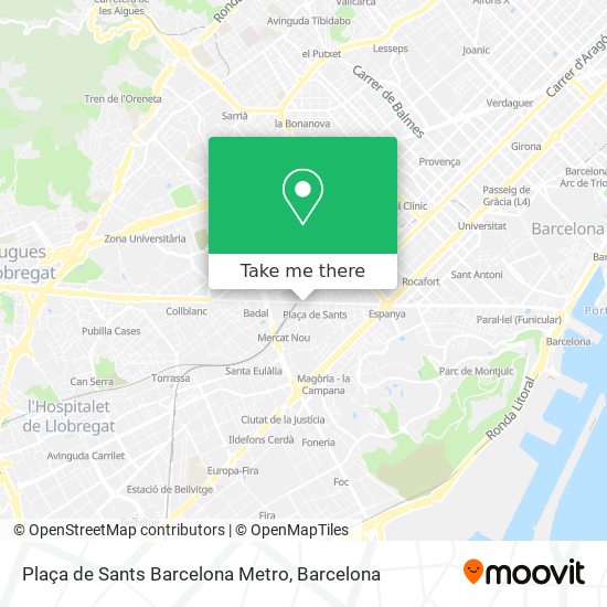 Plaça de Sants Barcelona Metro map
