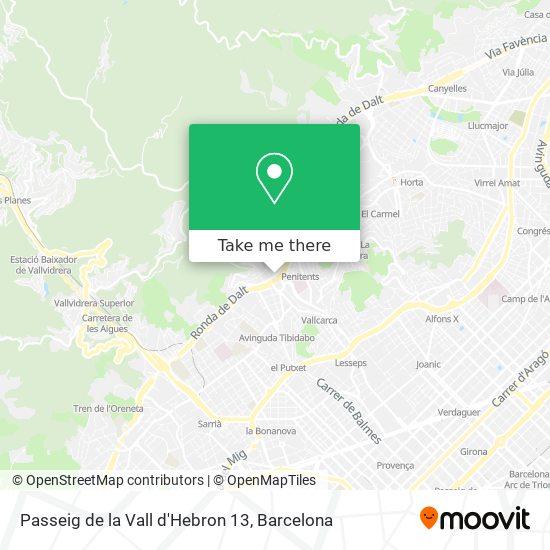 Passeig de la Vall d'Hebron 13 map
