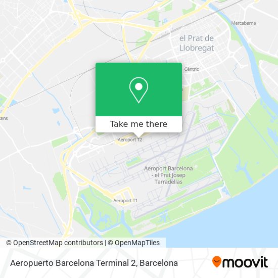 Aeropuerto Barcelona Terminal 2 map