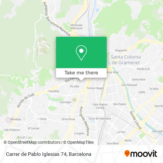 mapa Carrer de Pablo Iglesias 74