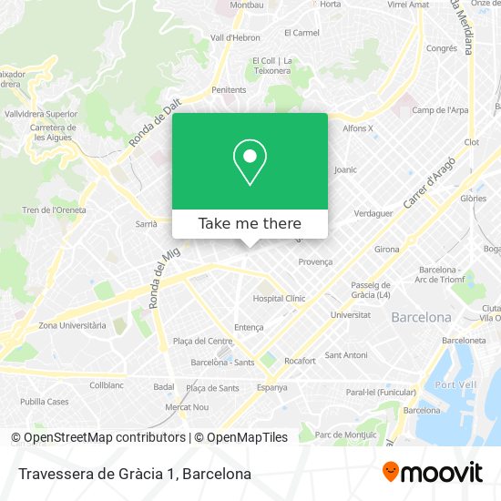 Travessera de Gràcia 1 map