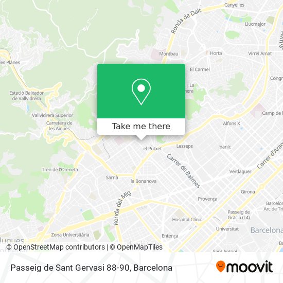 Passeig de Sant Gervasi 88-90 map