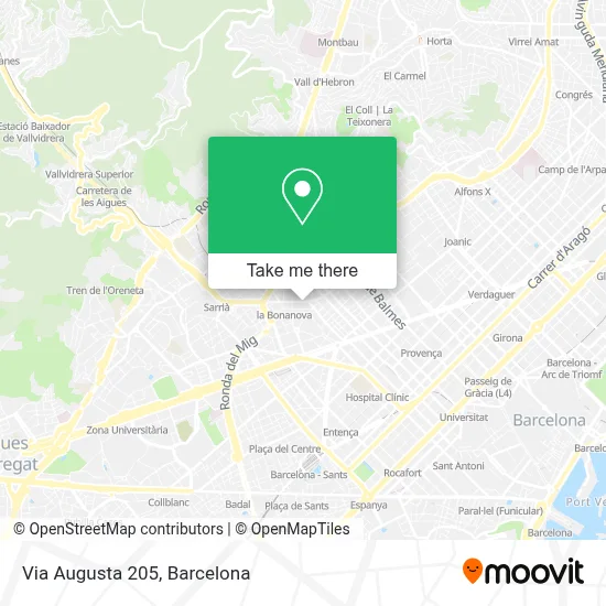 Via Augusta 205 map
